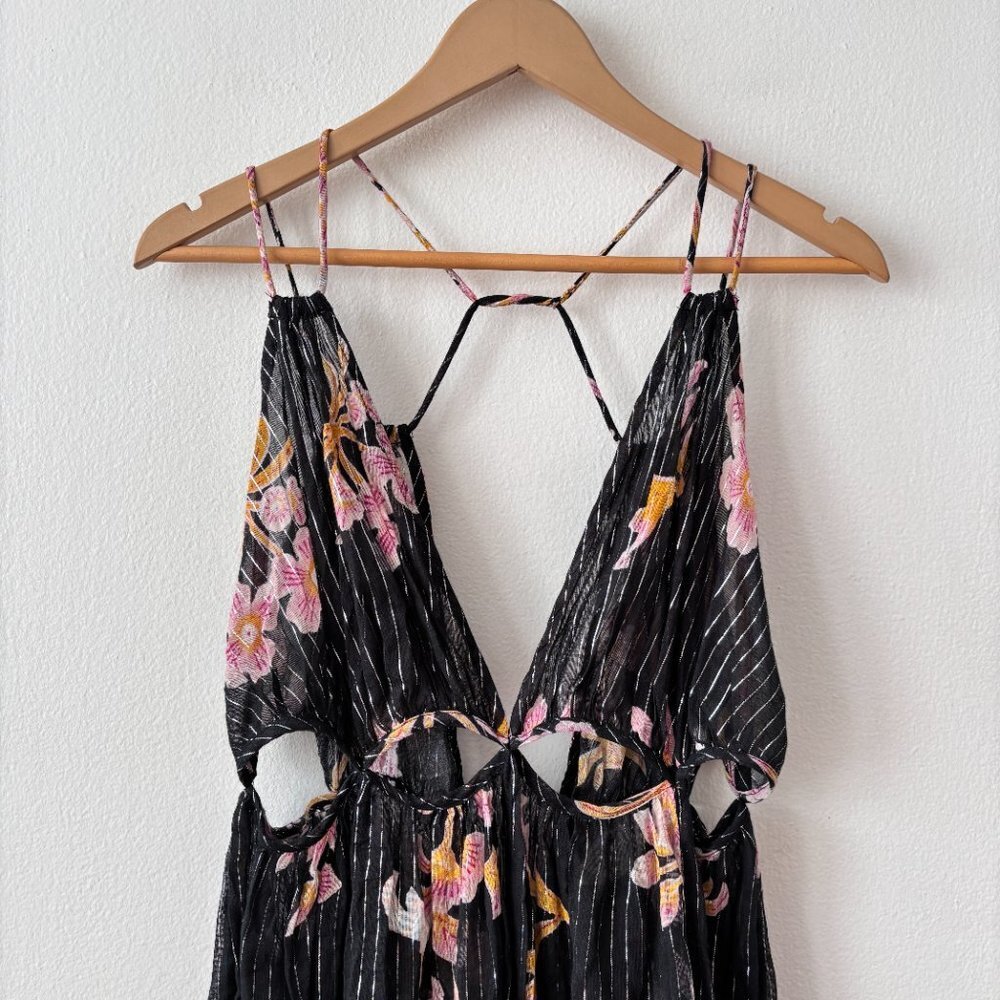 Anthropologie Black Motif Cutout Maxi Dress - Picture 6 of 11